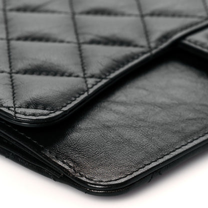 Chanel Aged Calfskin Quilted 2.55 Reissue Pouch With Chain Handle Black 9 of 11