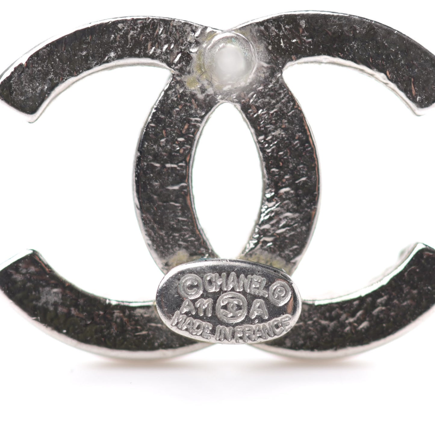 Crystal CC Earrings Silver