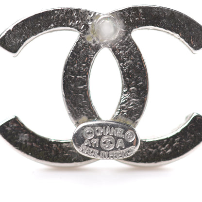 Chanel Crystal CC Earrings Silver 4 of 4