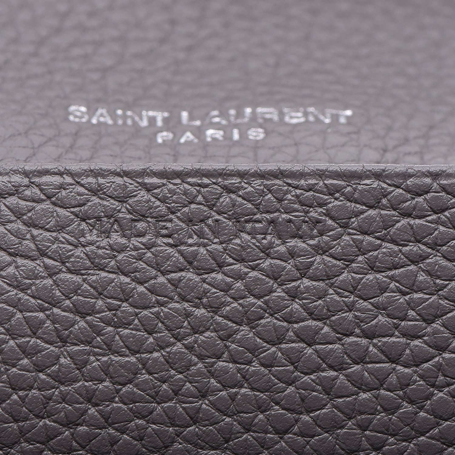 Saint Laurent Grained Calfskin Sac De Jour Souple Thin Wallet Fog 9 of 14