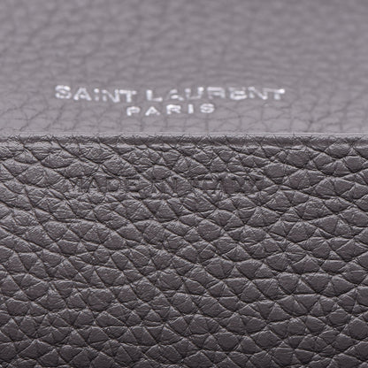 Saint Laurent Grained Calfskin Sac De Jour Souple Thin Wallet Fog 9 of 14