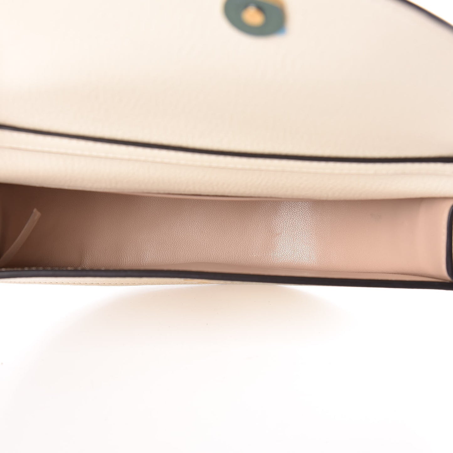 Calfskin Small Nile Bracelet Minaudiere Bag Off White