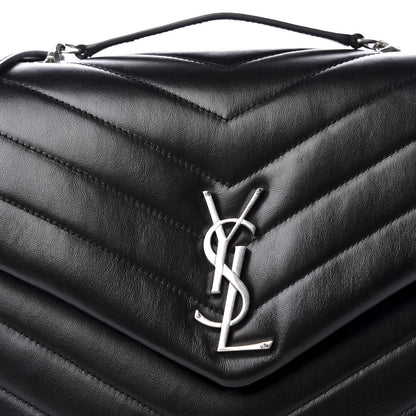 Saint Laurent Calfskin Y Quilted Monogram Medium Loulou Chain Satchel Black 11 of 11