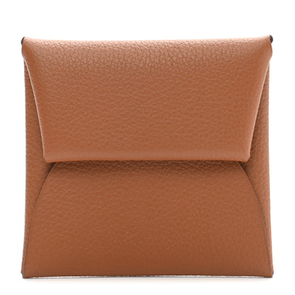 Hermes Evercolor Bastia Verso Coin Purse Gold Beige De Weimar 1 of 8