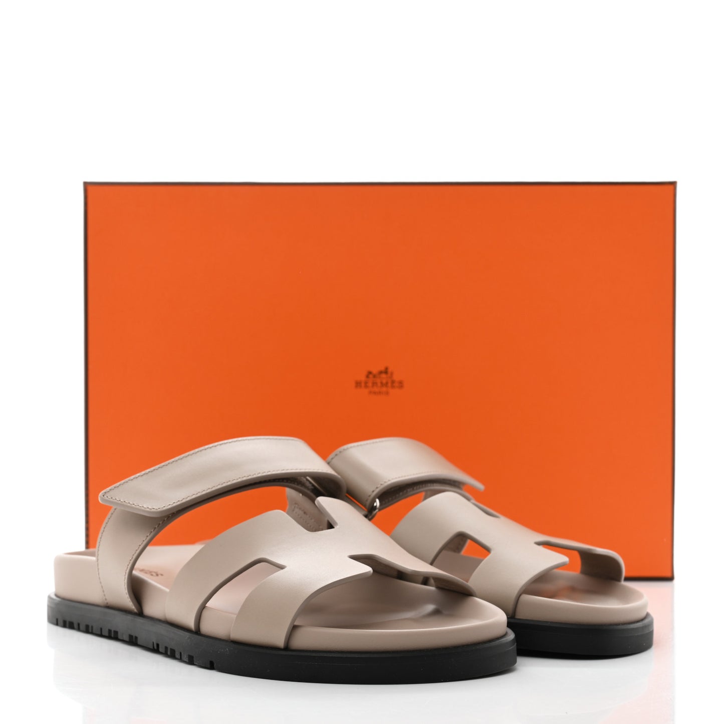 Calfskin Womens Chypre Sandals 36.5 Beige Mastic