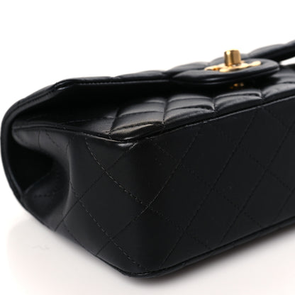 Chanel Lambskin Quilted Mini Top Handle Rectangular Flap Black 8 of 9