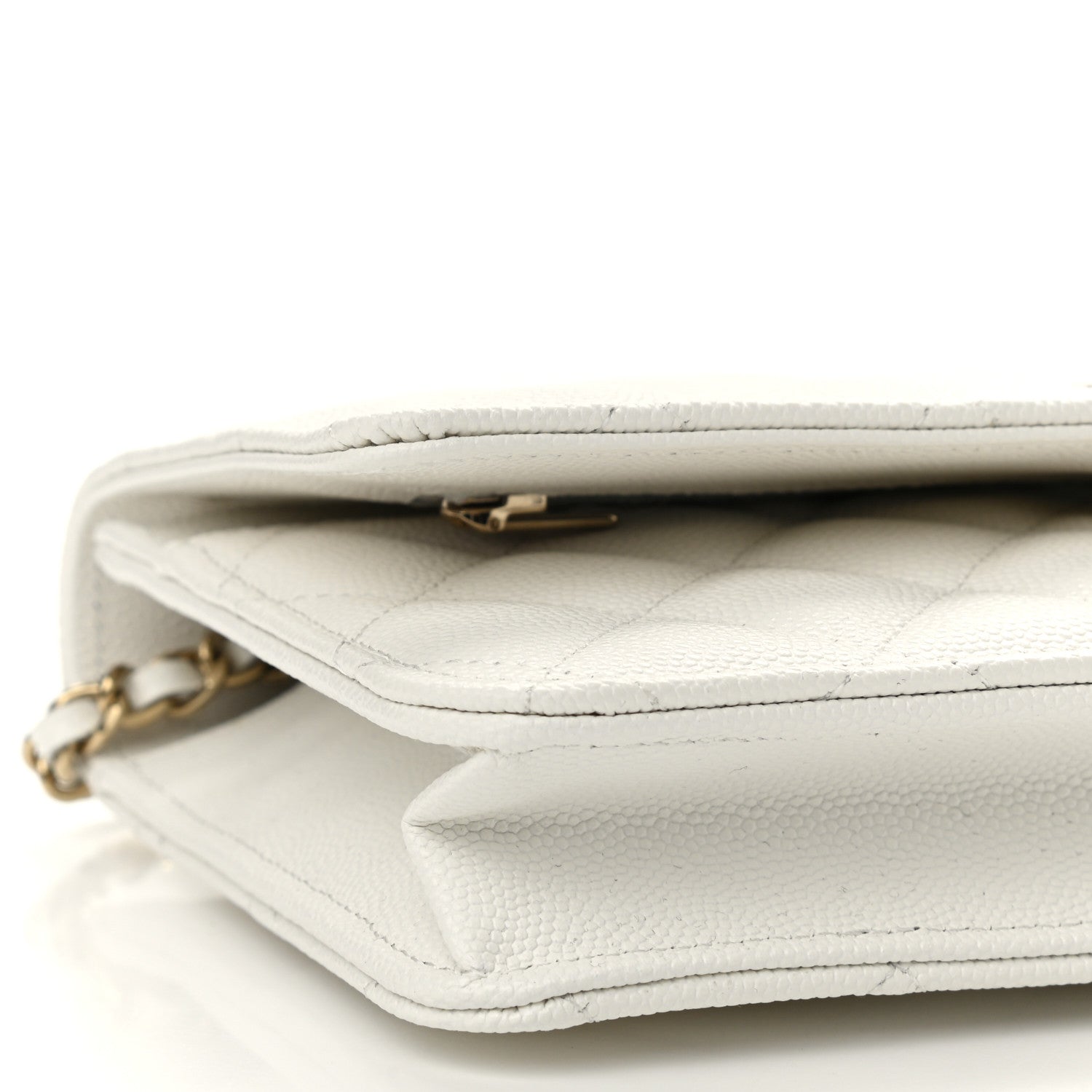 Chanel Caviar Quilted Wallet On Chain WOC White 10 of 12