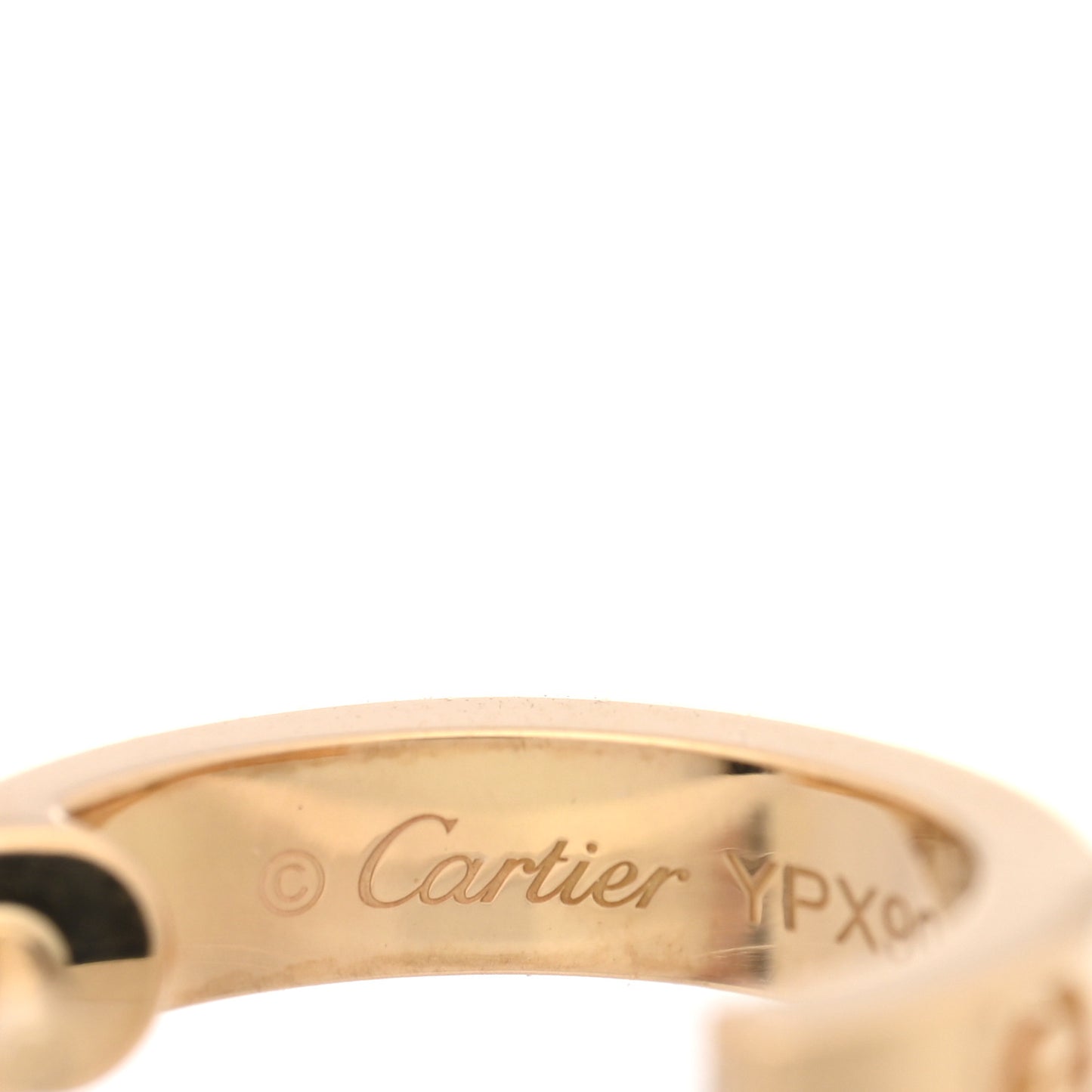 18K Yellow Gold Small LOVE Hoop Earrings