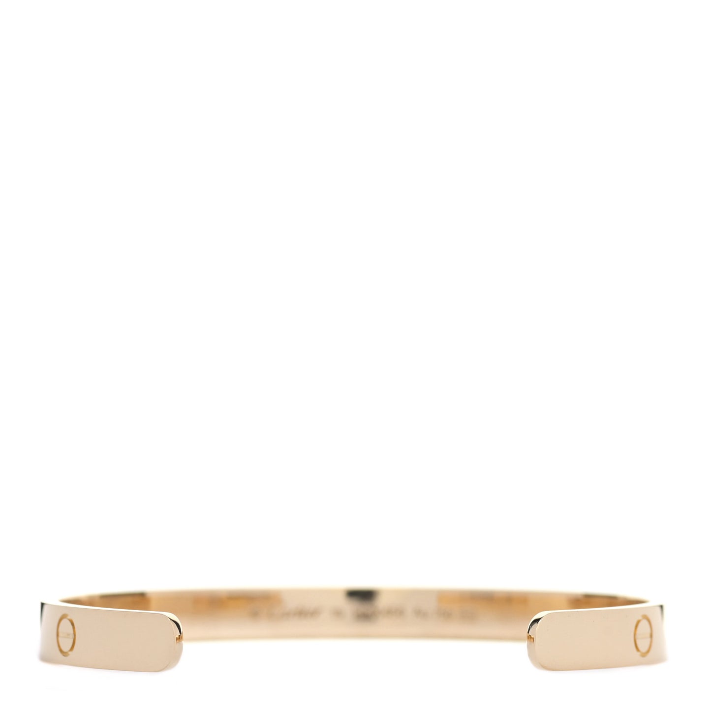18K Yellow Gold LOVE Cuff Bracelet 19