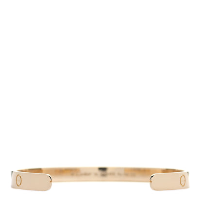 Cartier 18K Yellow Gold LOVE Cuff Bracelet 19 2 of 3