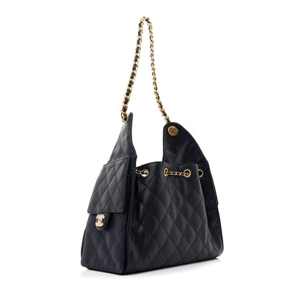 Chanel Caviar Quilted Small Chanel 25 Handbag Dark Navy 3 of 12