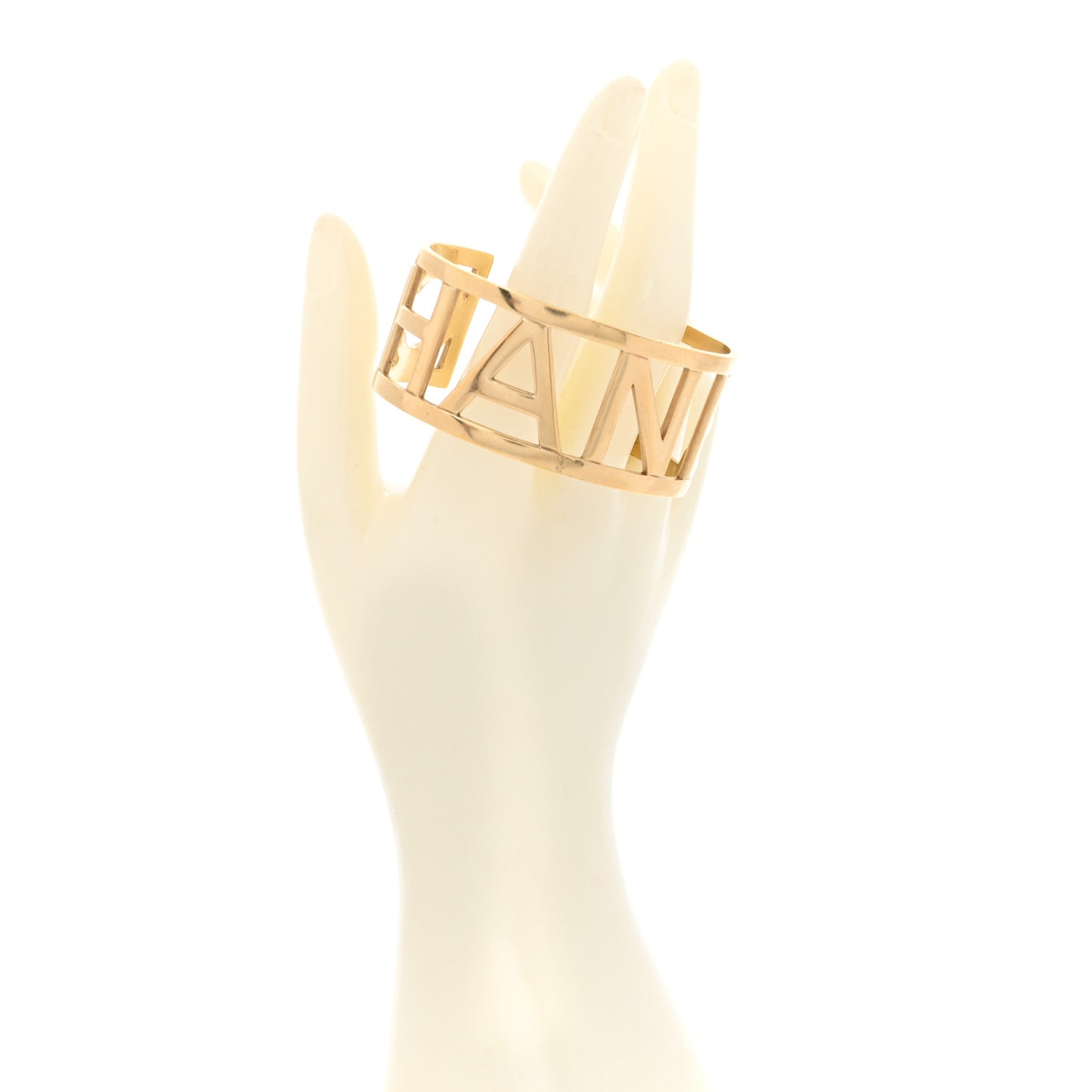 Metal Logo Cuff Gold