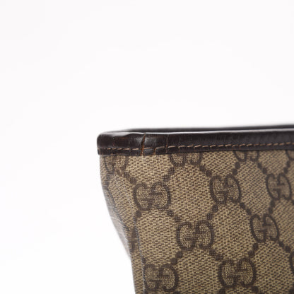 Gucci GG Supreme Monogram Medium Zippered Shopping Tote Dark Brown 18 of 19