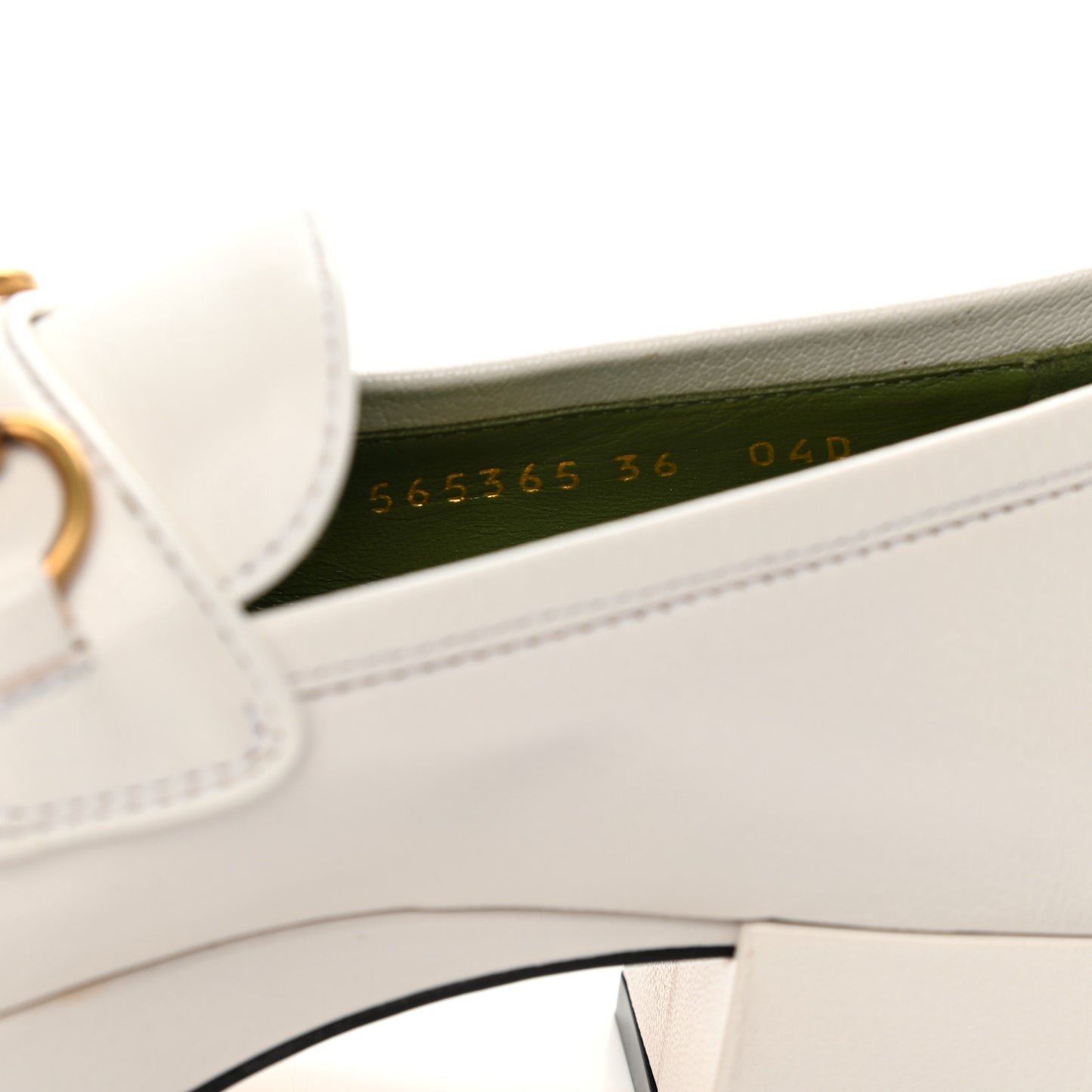 Goatskin Houdan Platform Loafers 36 Great White