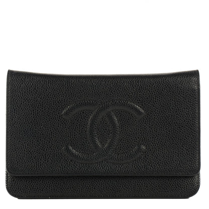 Chanel Caviar Timeless CC Wallet on Chain WOC Black 1 of 8