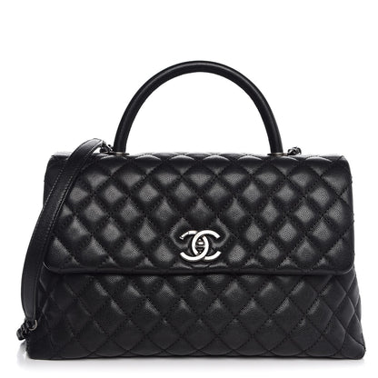Chanel Caviar Quilted Medium Coco Handle Flap Black 1 of 7
