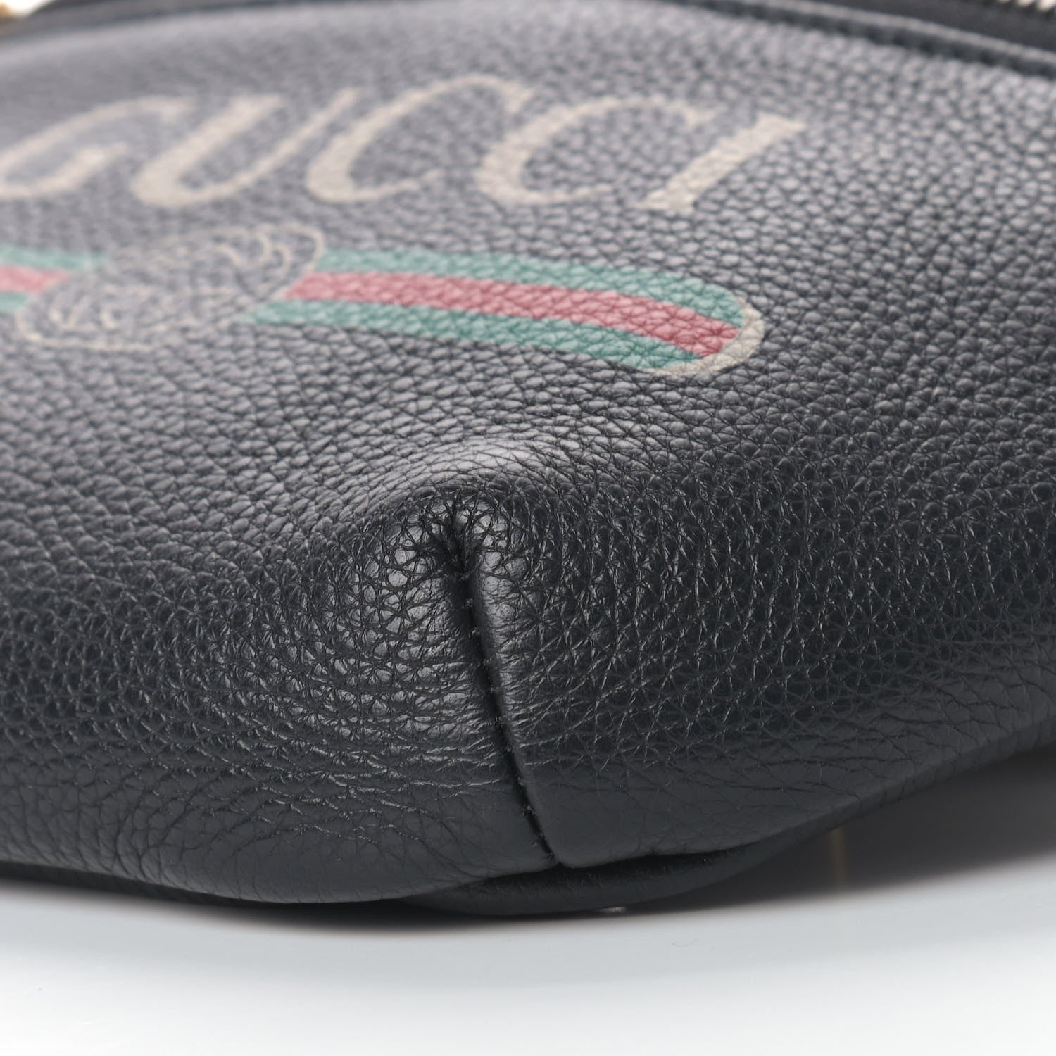Gucci Grained Calfskin Small Logo Belt Bag Black 9 of 9