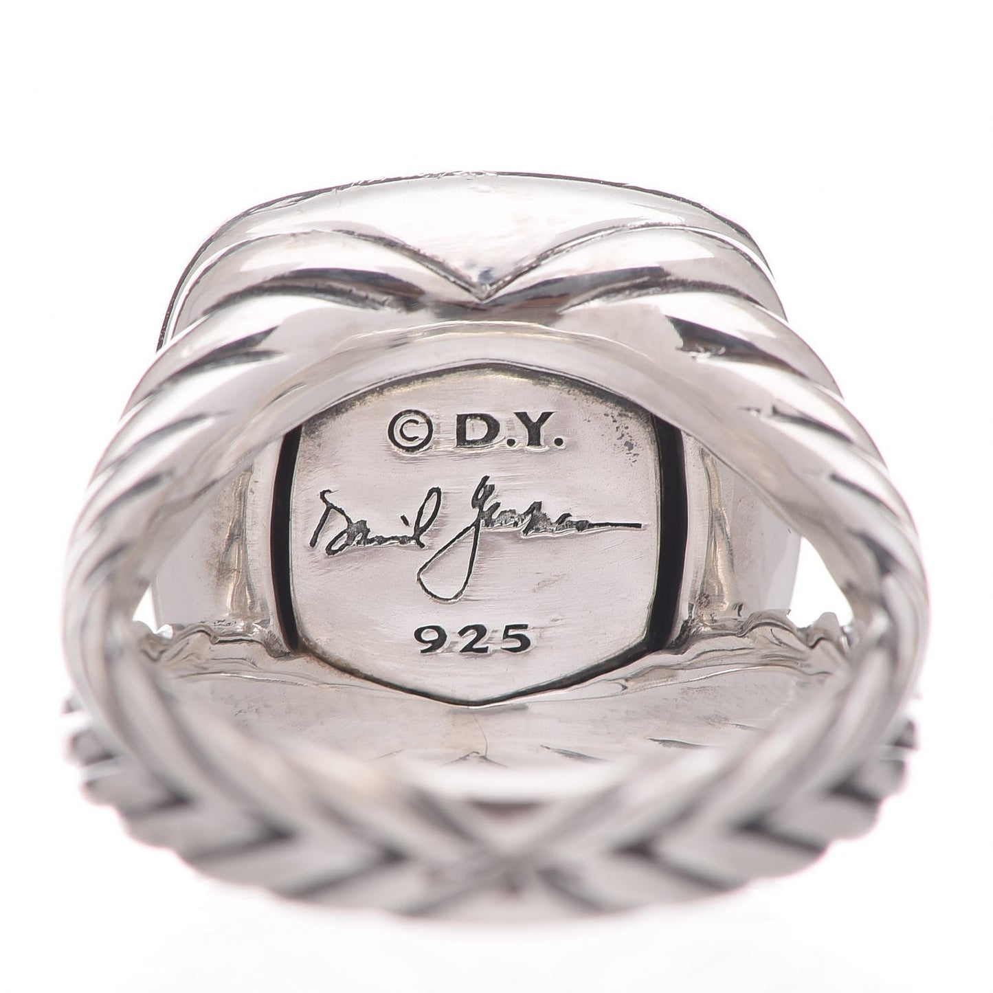 Sterling Silver Diamond Black Onyx 11mm Albion Ring 48 4.5
