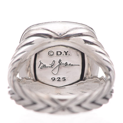 David Yurman Sterling Silver Diamond Black Onyx 11mm Albion Ring 48 4.5 5 of 6