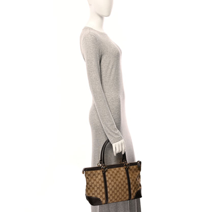 Gucci Monogram Small Lovely Heart Tote Dark Brown 2 of 11