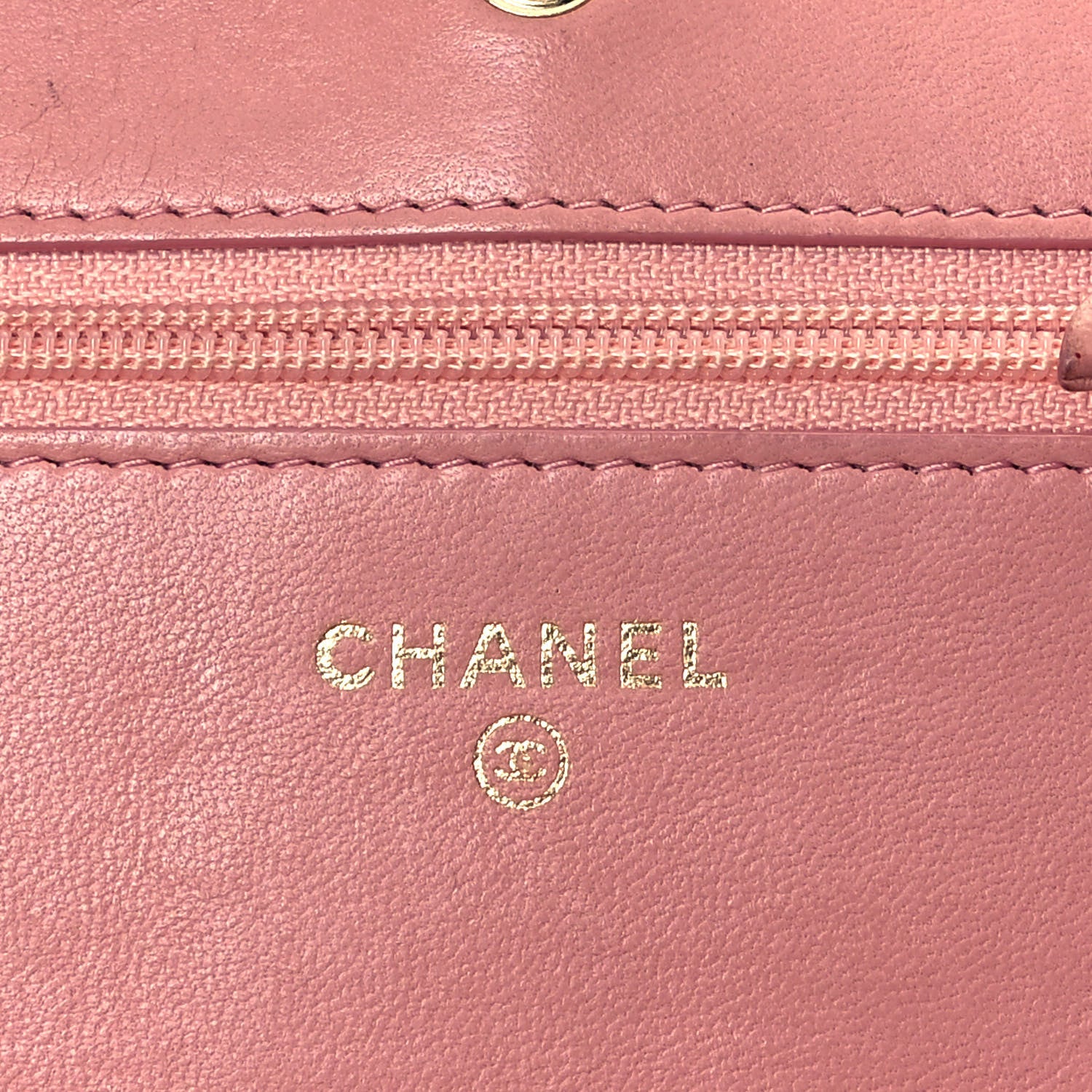 Chanel Lambskin Quilted Wallet On Chain WOC Pink 6 of 9