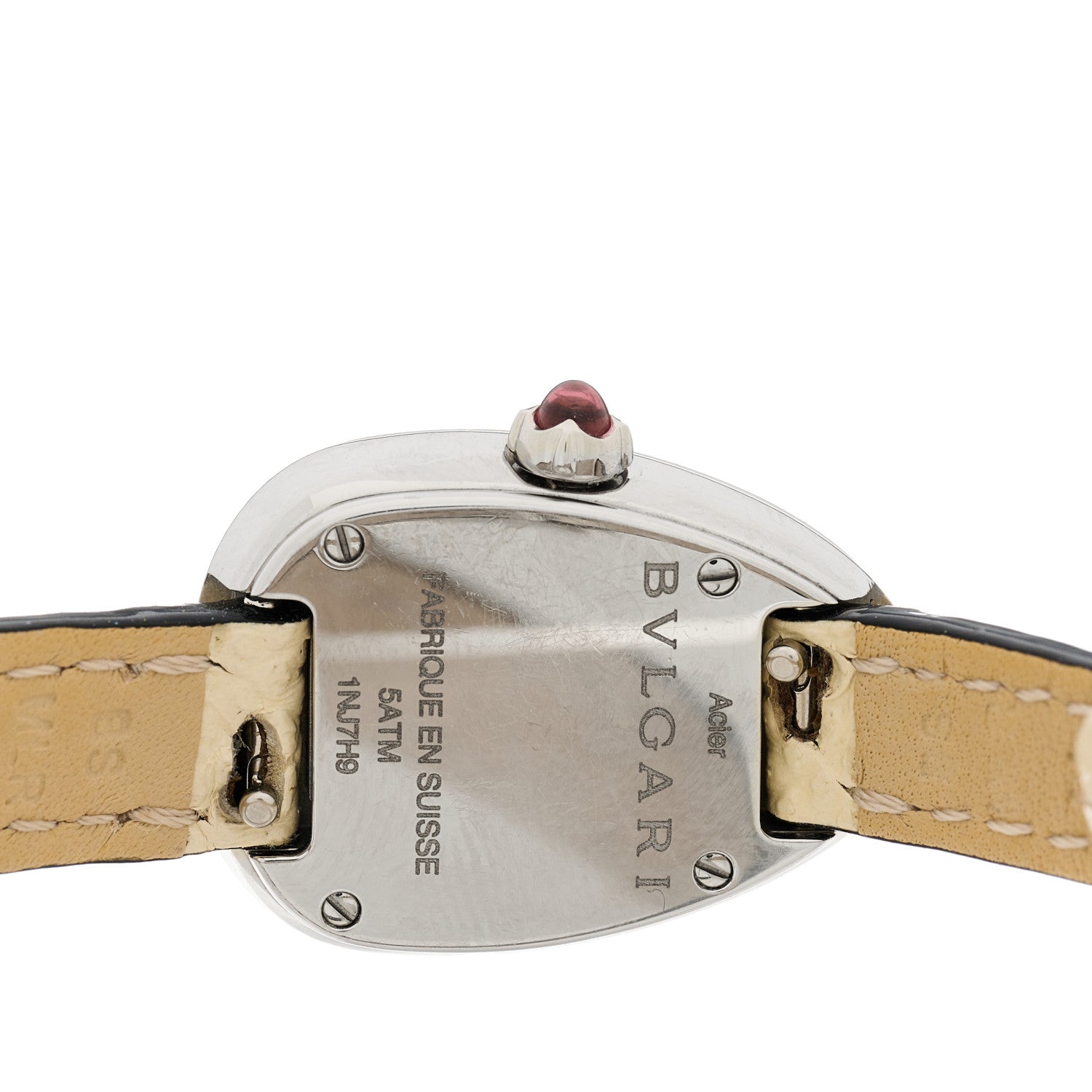 Bulgari Stainless Steel Lizard Diamond Bezel Mother of Pearl 27mm Serpenti Double Wrap Quartz Watch 4 of 5