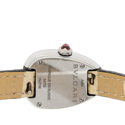 Bulgari Stainless Steel Lizard Diamond Bezel Mother of Pearl 27mm Serpenti Double Wrap Quartz Watch 4 of 5