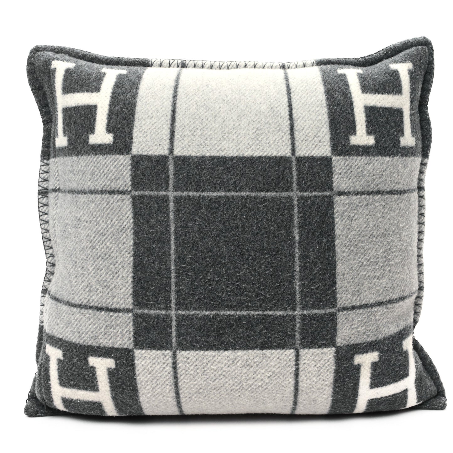 Wool Cashmere Avalon III Pillow PM Ecru Gris Clair