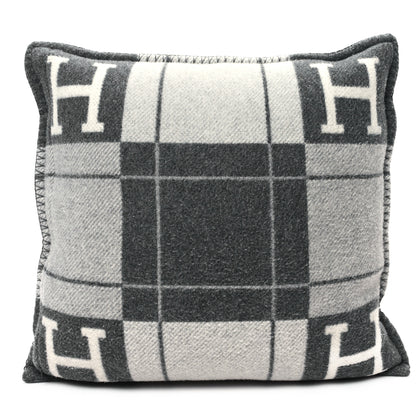 Hermes Wool Cashmere Avalon III Pillow PM Ecru Gris Clair 2 of 3