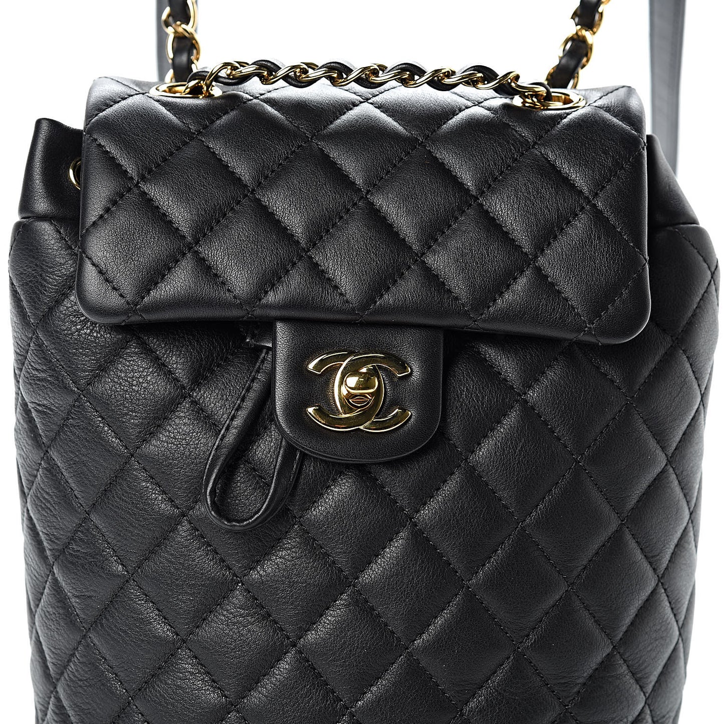 Calfskin Quilted Mini Urban Spirit Backpack Black