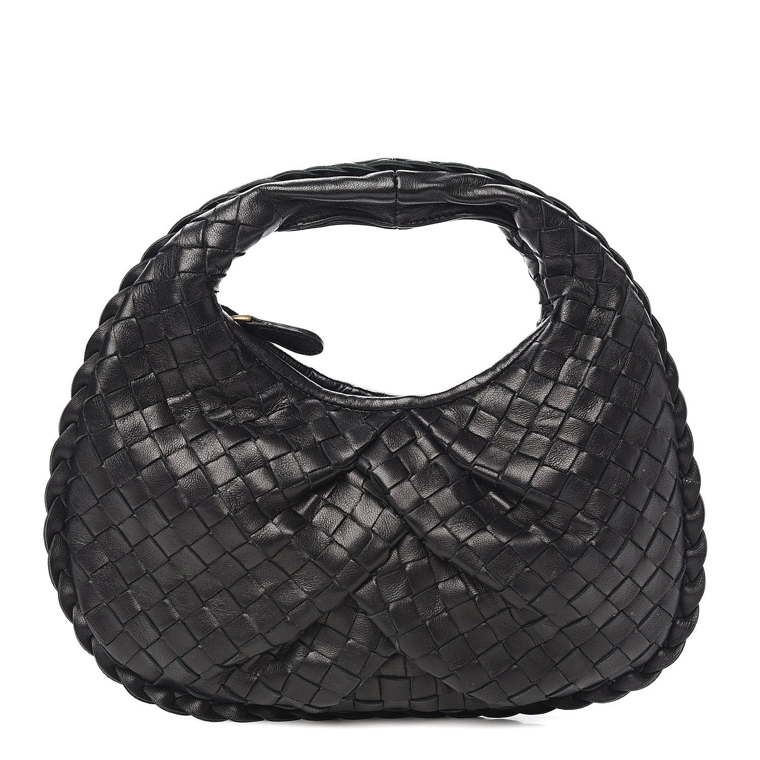 Bottega Veneta Nappa Intrecciato Pleated Mini Veneta Hobo Black 1 of 9