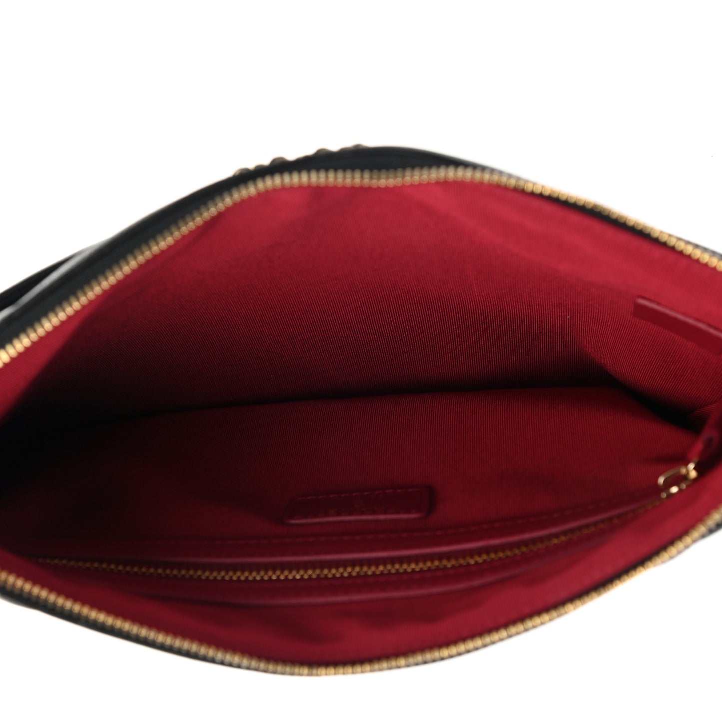 Goatskin Quilted Large Chanel 19 Pouch Black