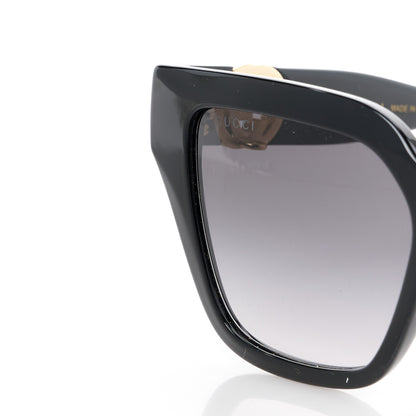 Gucci Acetate Square Frame Chain Sunglasses GG1023S Black 8 of 9