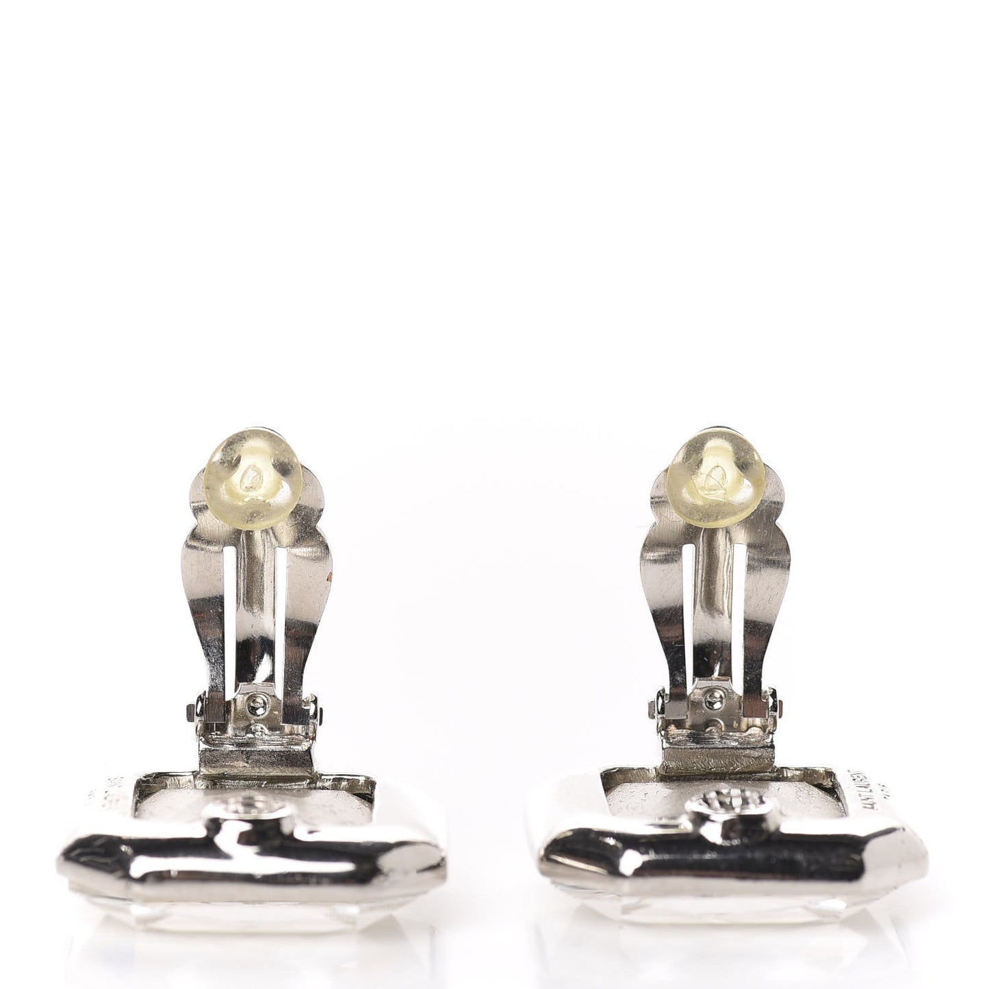 Crystal Smoking Clip On Earrings Silver
