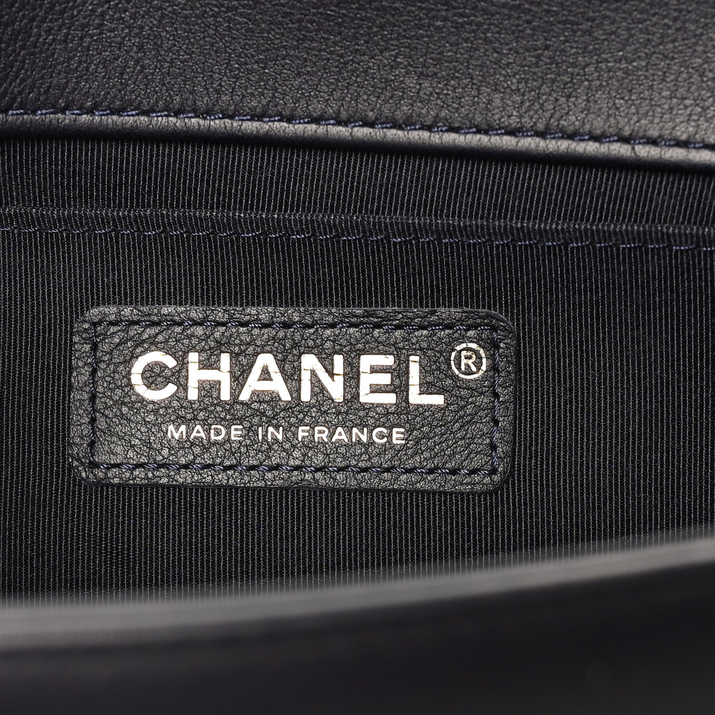 Lambskin Quilted Medium Boy Flap Dark Navy