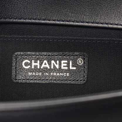 Chanel Lambskin Quilted Medium Boy Flap Dark Navy 6 of 10