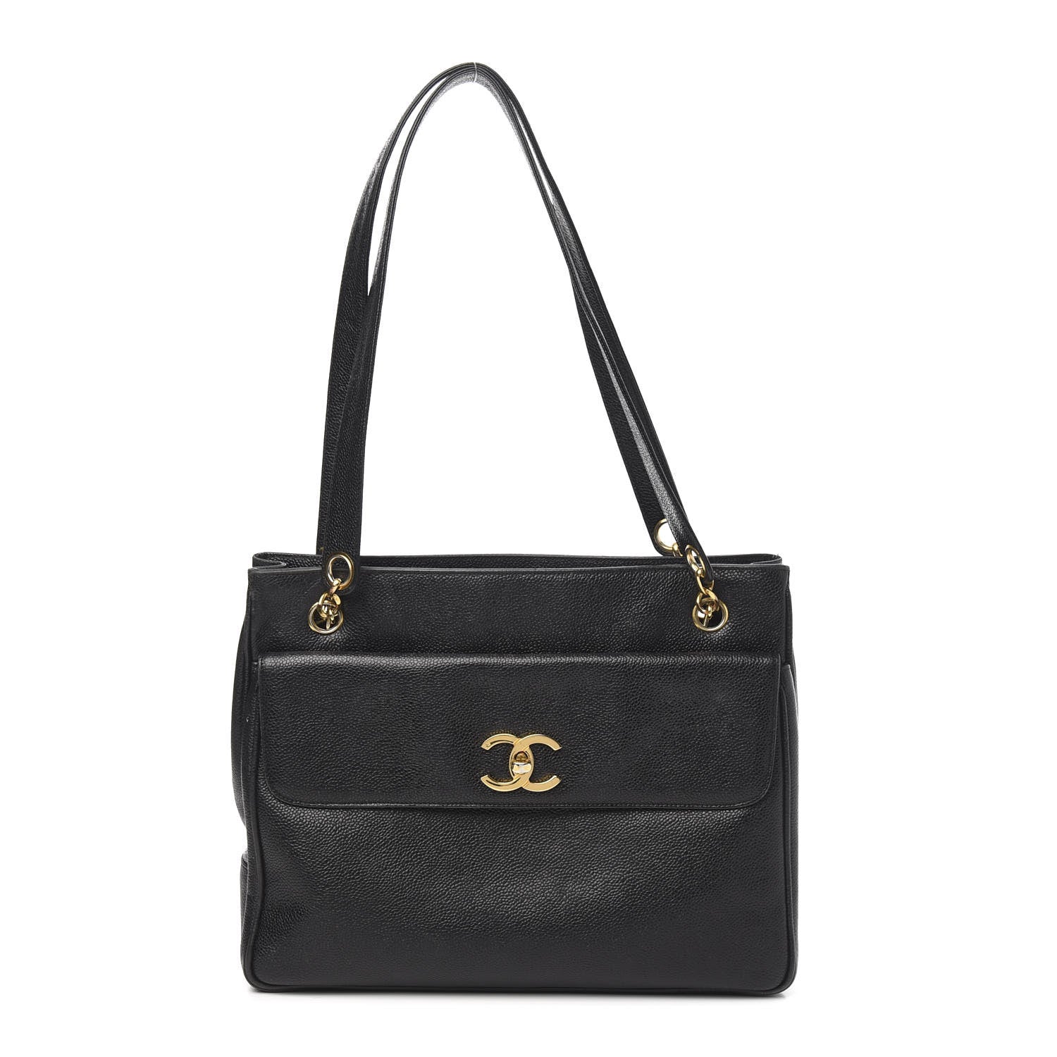Chanel Caviar Flap Shoulder Bag Black 1 of 15
