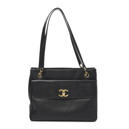 Chanel Caviar Flap Shoulder Bag Black 1 of 15