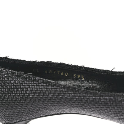 Saint Laurent Raffia Anja 105 Pumps 39.5 Black 8 of 11