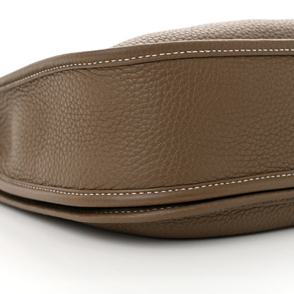 Hermes Taurillon Clemence EVELYNE III PM Etoupe 9 of 11