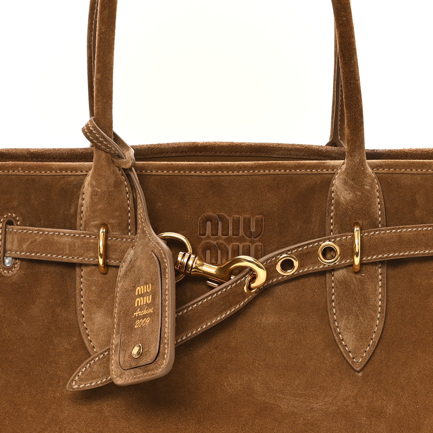 Miu Miu Camoscio Large Aventure Bag Olive Green 1703318 – FASHIONPHILE