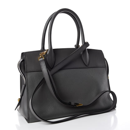 Prada Saffiano City Calfskin Medium Esplanade Tote Mercurio 3 of 19