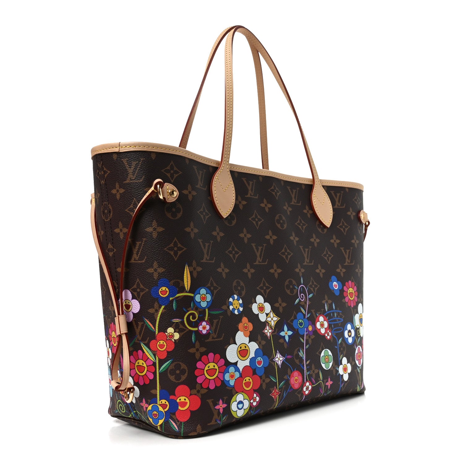 Louis Vuitton LV X TM Monogram Flowers Neverfull MM 4 of 11