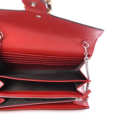 Gucci Calfskin Mini Dionysus Chain Wallet Hibiscus Red 4 of 10