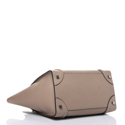 Celine Drummed Calfskin Mini Luggage Dune 4 of 24