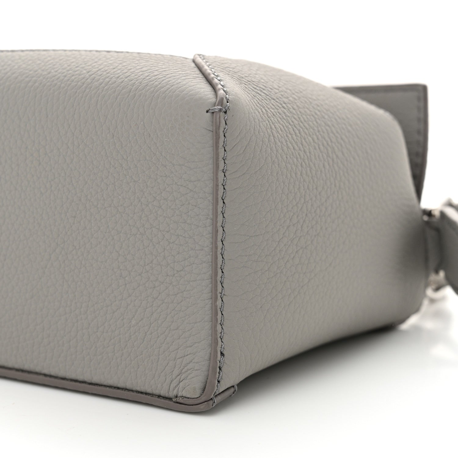 Loewe Soft Grained Calfskin Mini Puzzle Edge Bag Pearl Grey