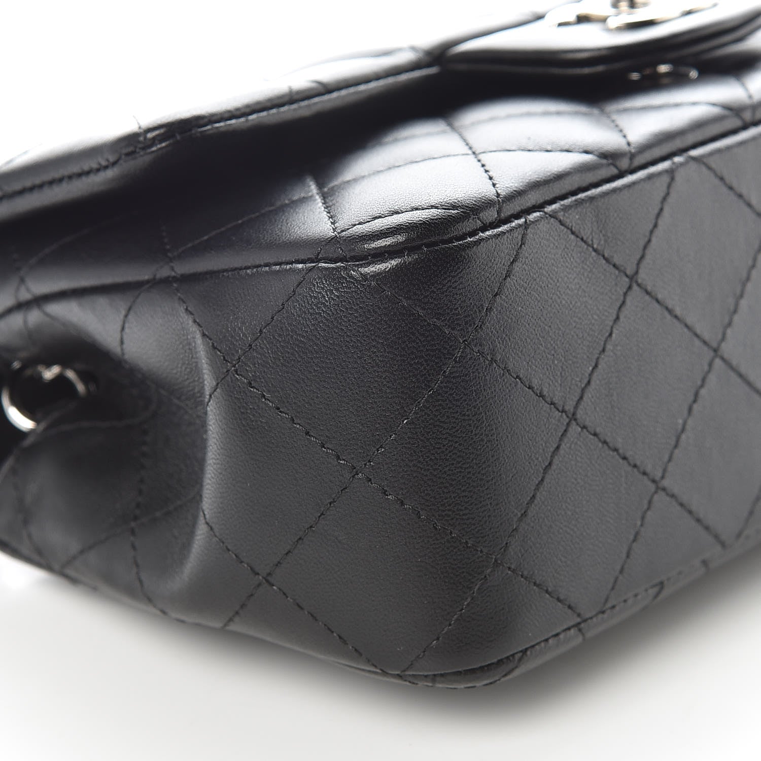 Chanel Lambskin Quilted Mini Rectangular Flap Black 5 of 9