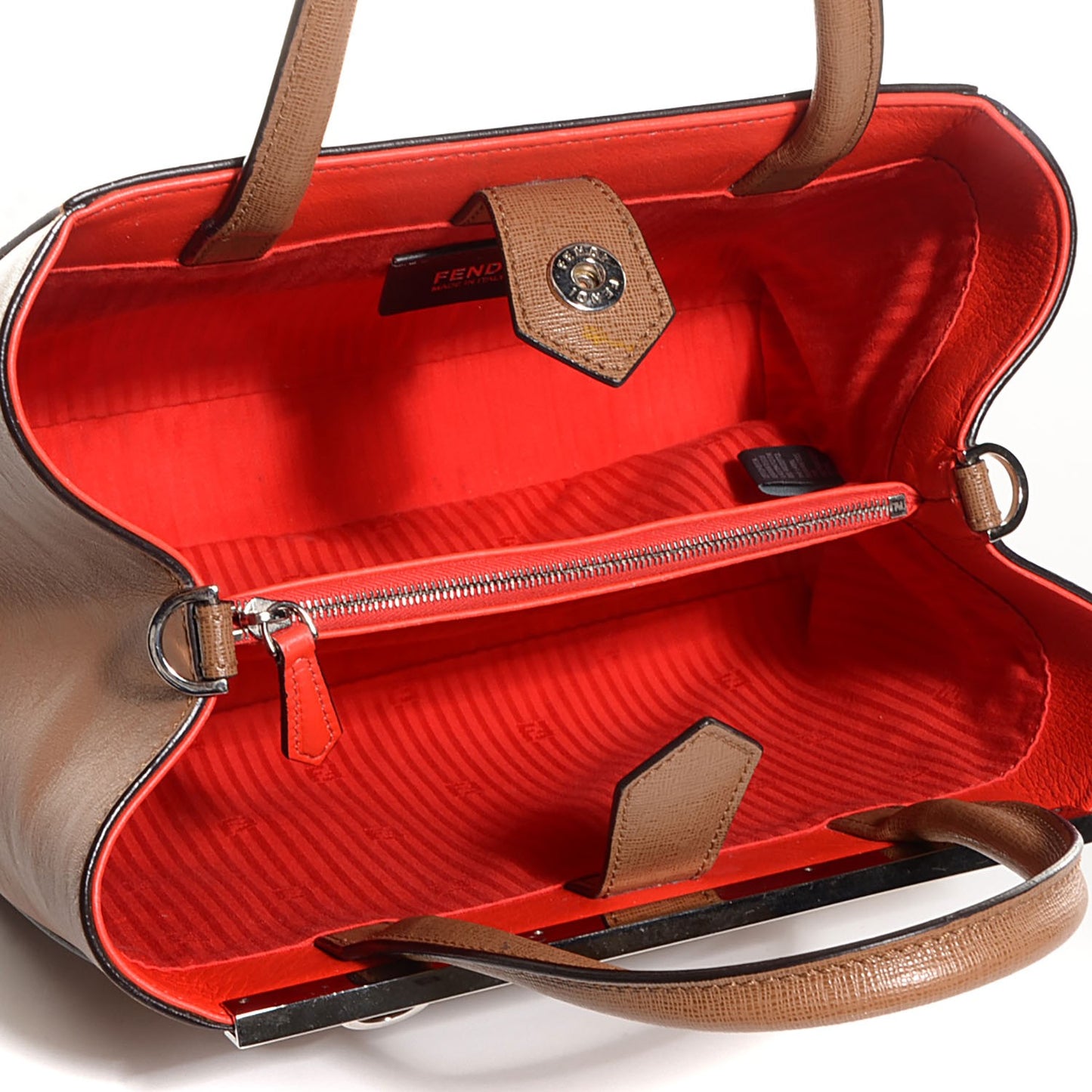 Vitello Elite Petite 2Jours Tote Orzo Papavero