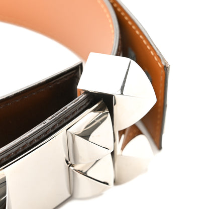 Hermes Box Collier De Chien CDC 50mm Belt 85 34 Chocolate 5 of 6
