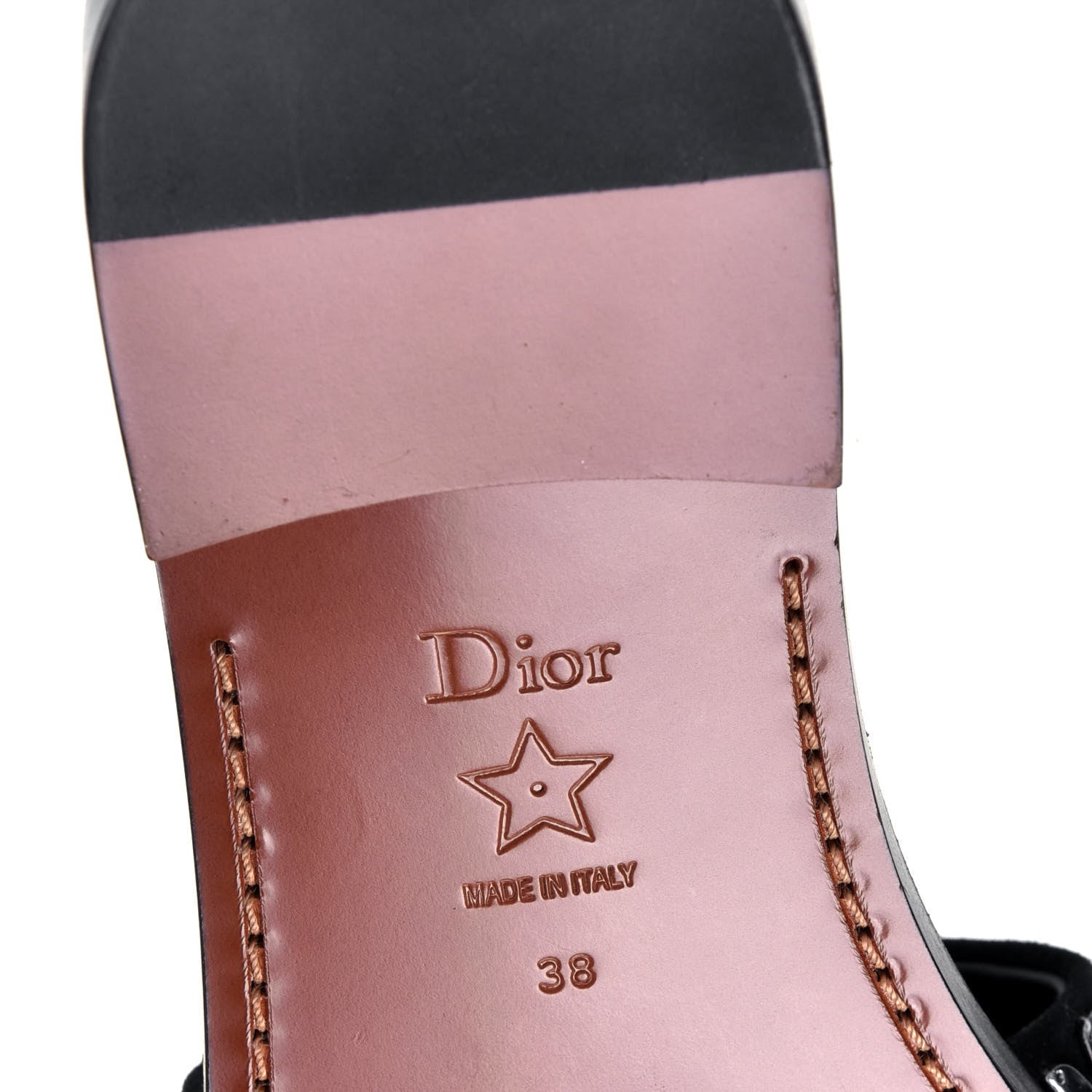 Christian Dior Embroidered Mirror Club Sandal 38 Black Silver 9 of 11